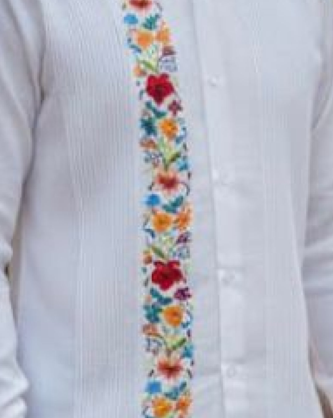 Guayabera “Colibrí Blanco Matizado”