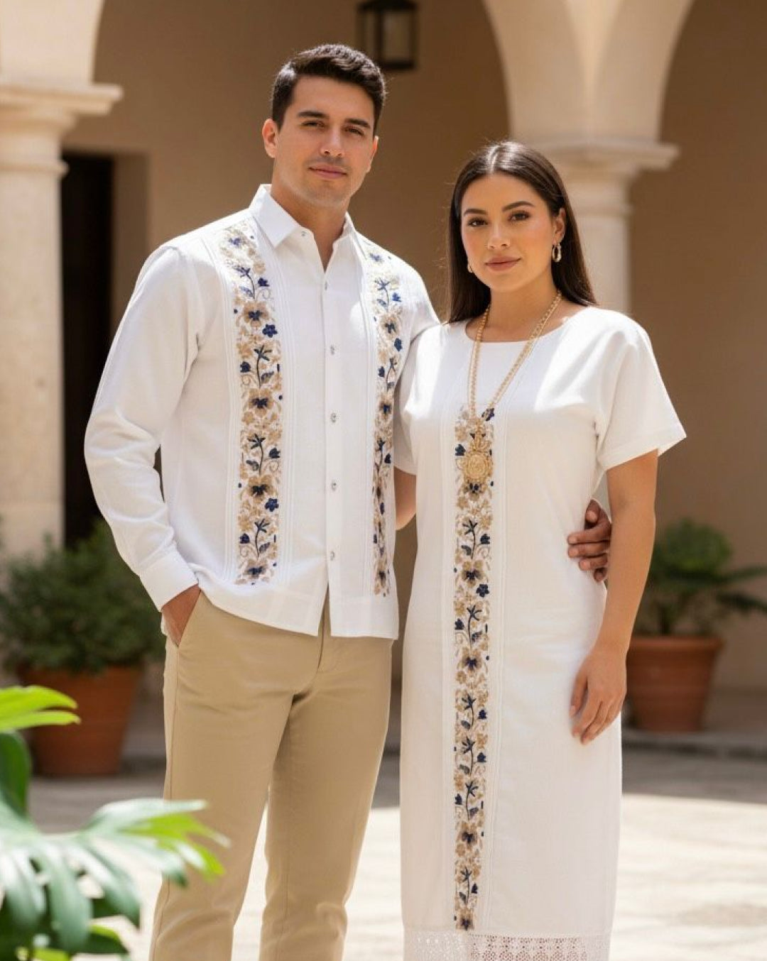 Guayabera “Colibrí Doble Bordado”
