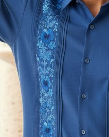 Guayabera “Colibrí doble bordado”