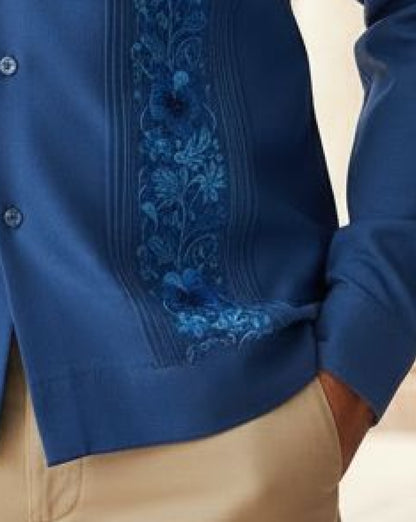Guayabera “Colibrí doble bordado”