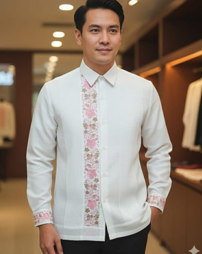 Guayabera “Colibrí Rosa”