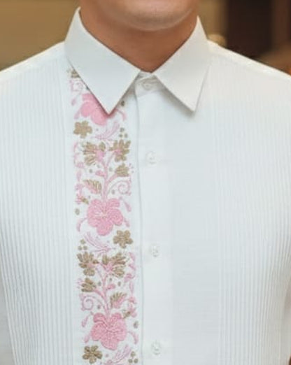 Guayabera “Colibrí Rosa”