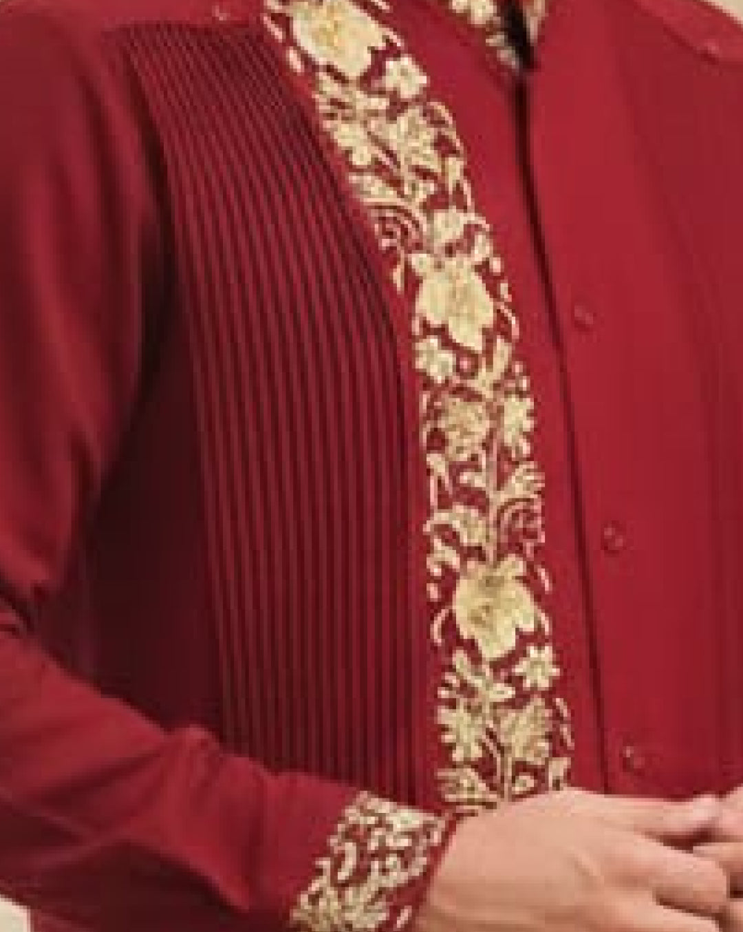 Guayabera “Colibrí Vino”