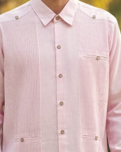 Guayabera “Presidencial Rosa”