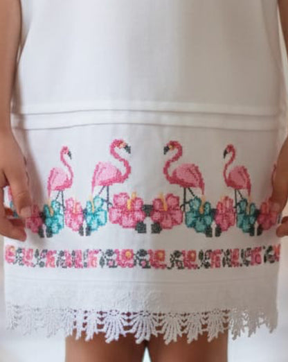 Huipil flamingos